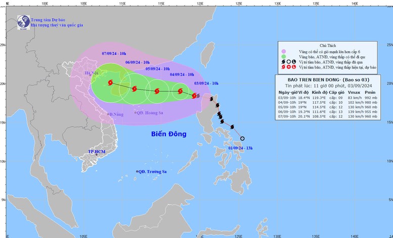 Thủ tướng chỉ đạo khẩn trương ứng phó bão số 3